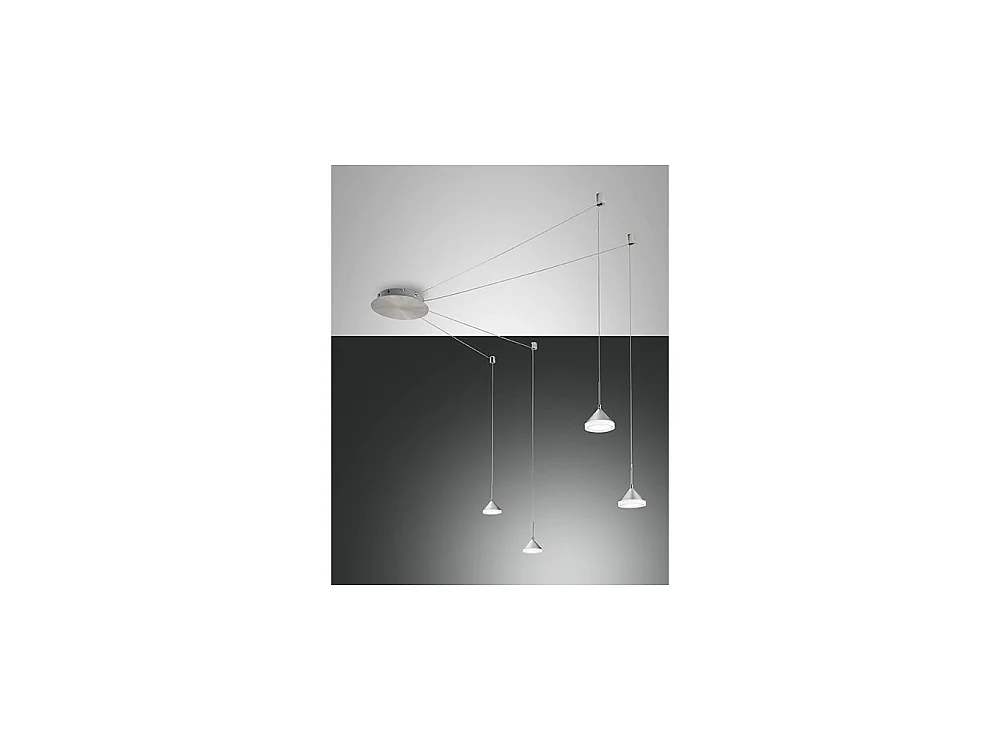 Lustre suspension Isabella LED en métal et méthacrylate 3410-49-212 Fabas Luce