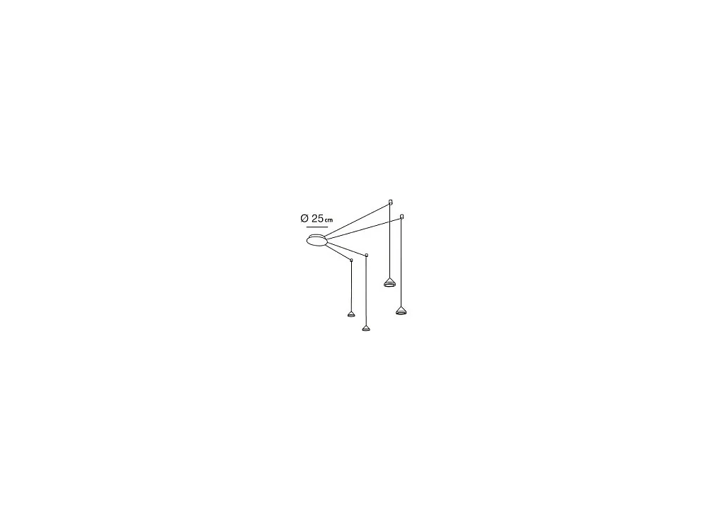 Lustre suspension Isabella LED en métal et méthacrylate 3410-49-212 Fabas Luce
