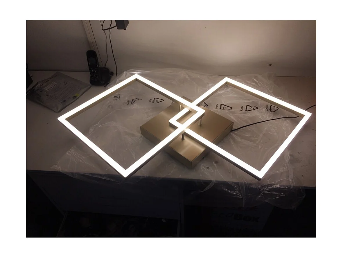 Lámpara de techo LED BARD moderna de 52 W, color oro mate 3394-65-225 Fabas Luce