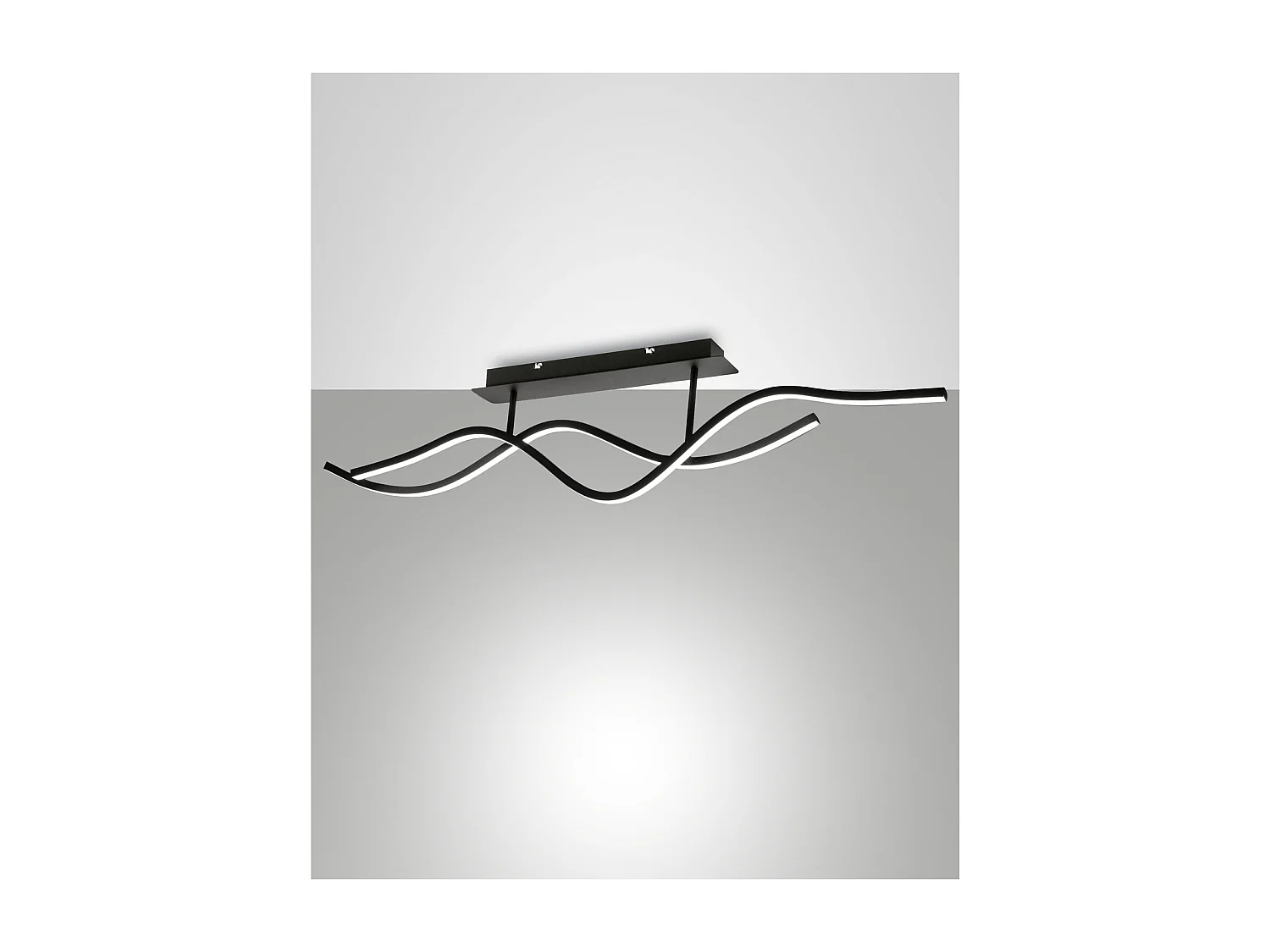 Lámpara colgante de techo LED Sinuo 36W negra 3666-65-101 Fabas Luce