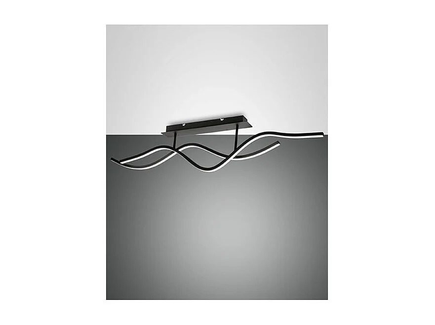 Lámpara colgante de techo LED Sinuo 36W negra 3666-65-101 Fabas Luce