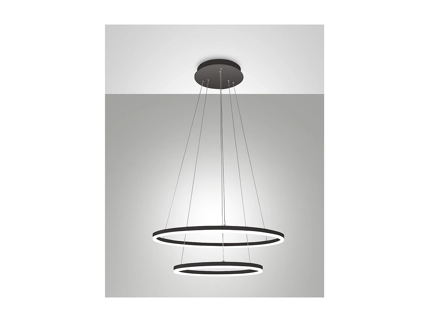 Lampa wisząca LED GIOTTO 52W czarna 3508-45-101 Fabas Luce