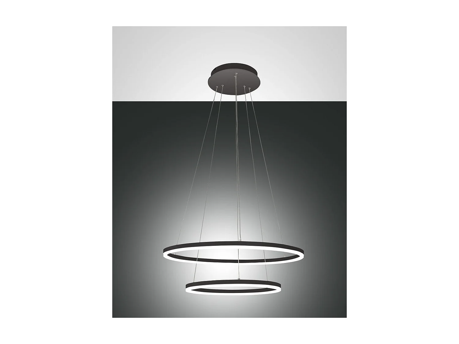 Lampa wisząca LED GIOTTO 52W czarna 3508-45-101 Fabas Luce