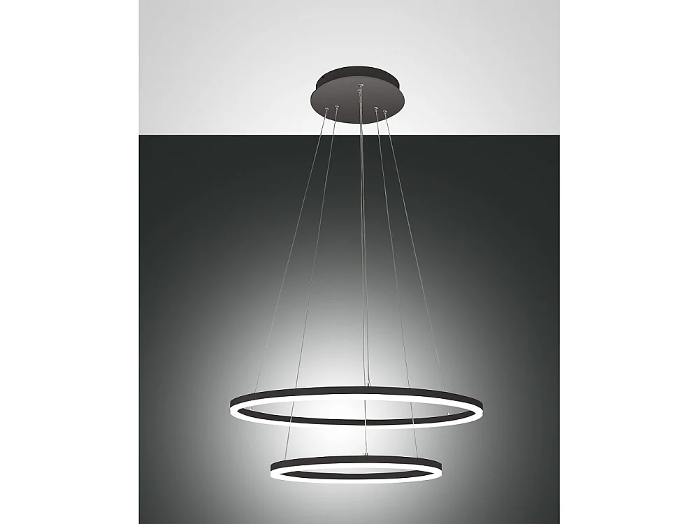 GIOTTO LED pendant lamp 52W black 3508-45-101 Fabas Luce