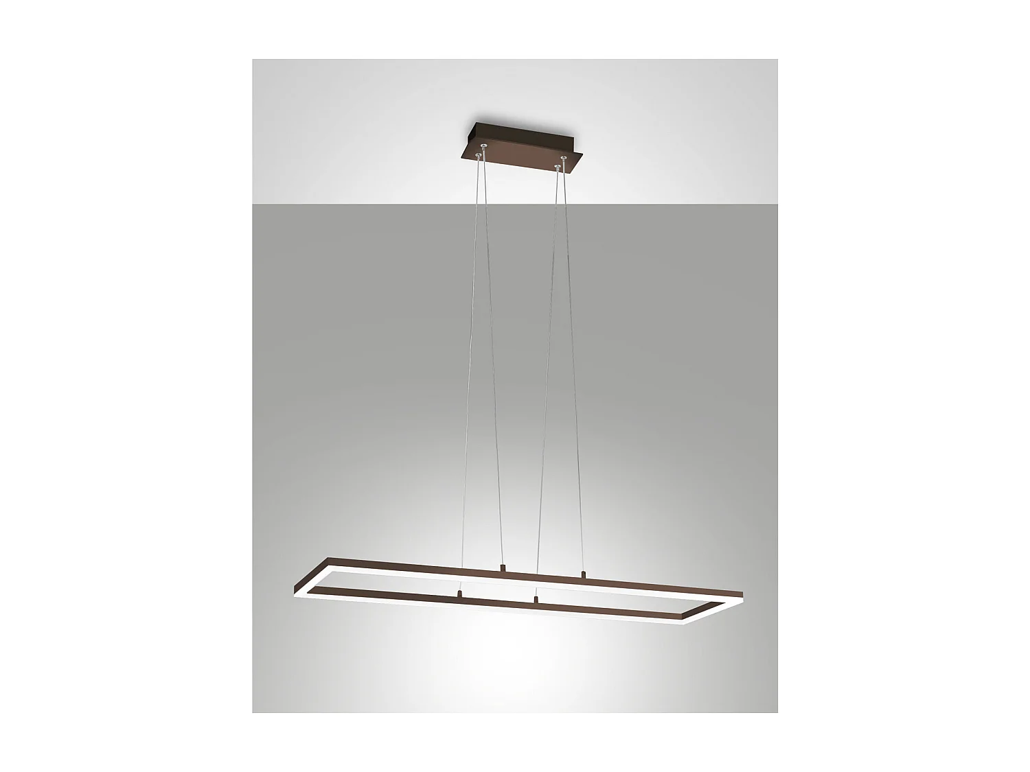 Bard LED pendelplafondlamp 52W Corten 3394-45-361 Fabas Luce