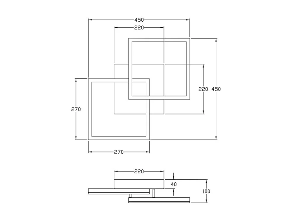 Lámpara de techo LED BARD moderna 39W Negro 3394-22-101 Fabas Luce