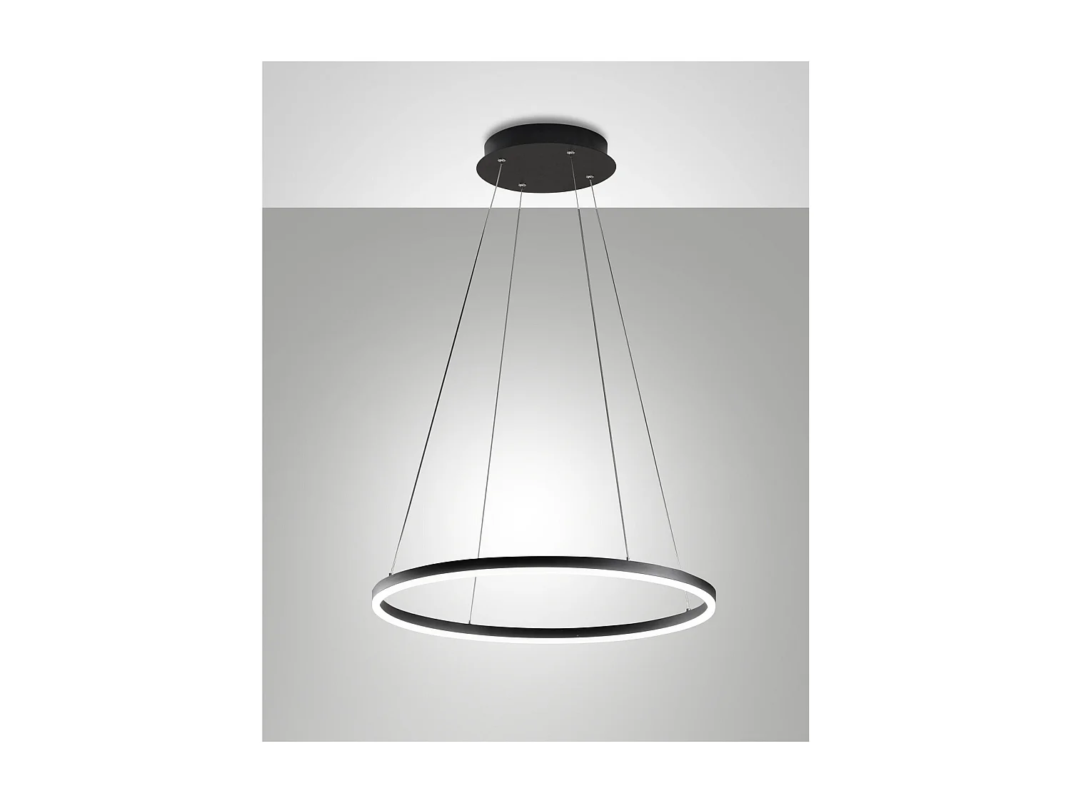 Lámpara colgante LED GIOTTO 36W negra 3508-40-101 Fabas Luce