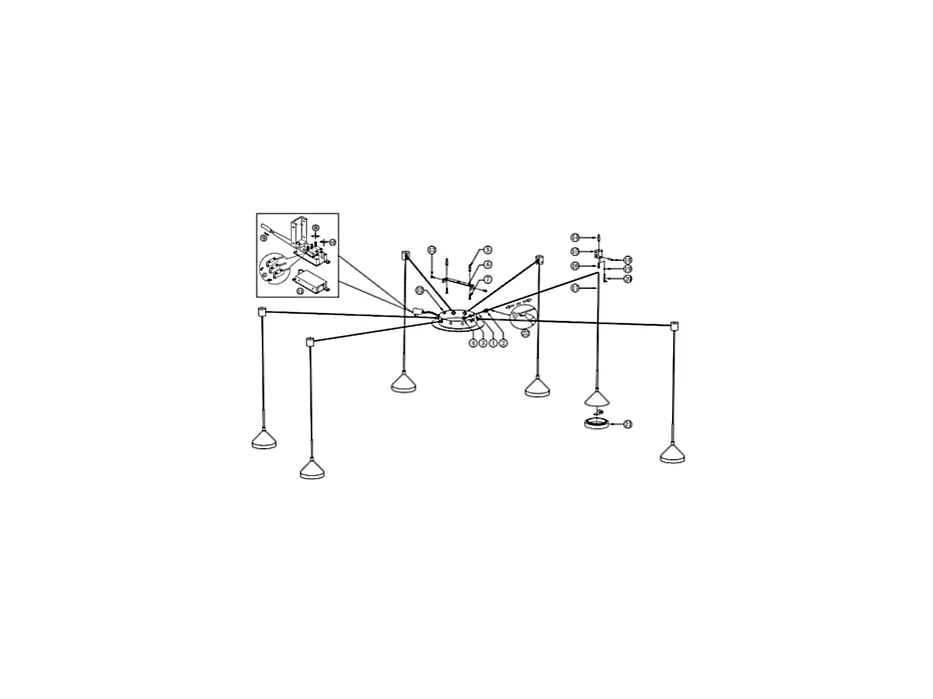 Lámpara colgante LED Isabella 48W 3000K regulable Ø350 cm Aluminio satinado - Lámpara de araña de metal de forma variable