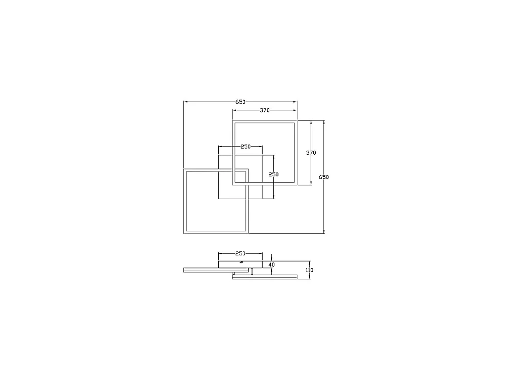 BARD plafonnier LED moderne 52W Corten 3394-65-361 Fabas Luce