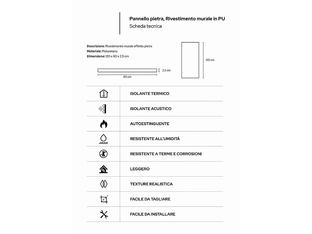 Zestaw dekoracyjnych paneli 3D z efektem kamienia, 12 szt., 8,6 m2, okładzina ścienna PU, 120 x 60 x 2,5, oksydowana