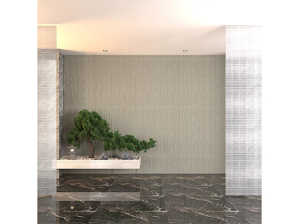 Pannello decorativo effetto pietra graffiata 3D set 12 pz 8,6 mt2 rivestimento murale in PU 120 x 60 x 2,5 Grigio Roccia