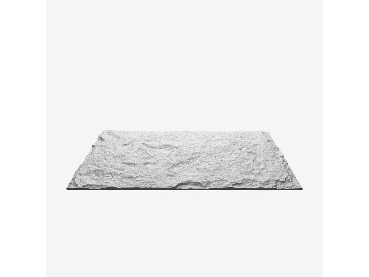 Pannello decorativo effetto roccia pietra 3D set 10 pz 7,2 mt2 rivestimento murale in PU 120 x 60 x 3 Bianco Leccese