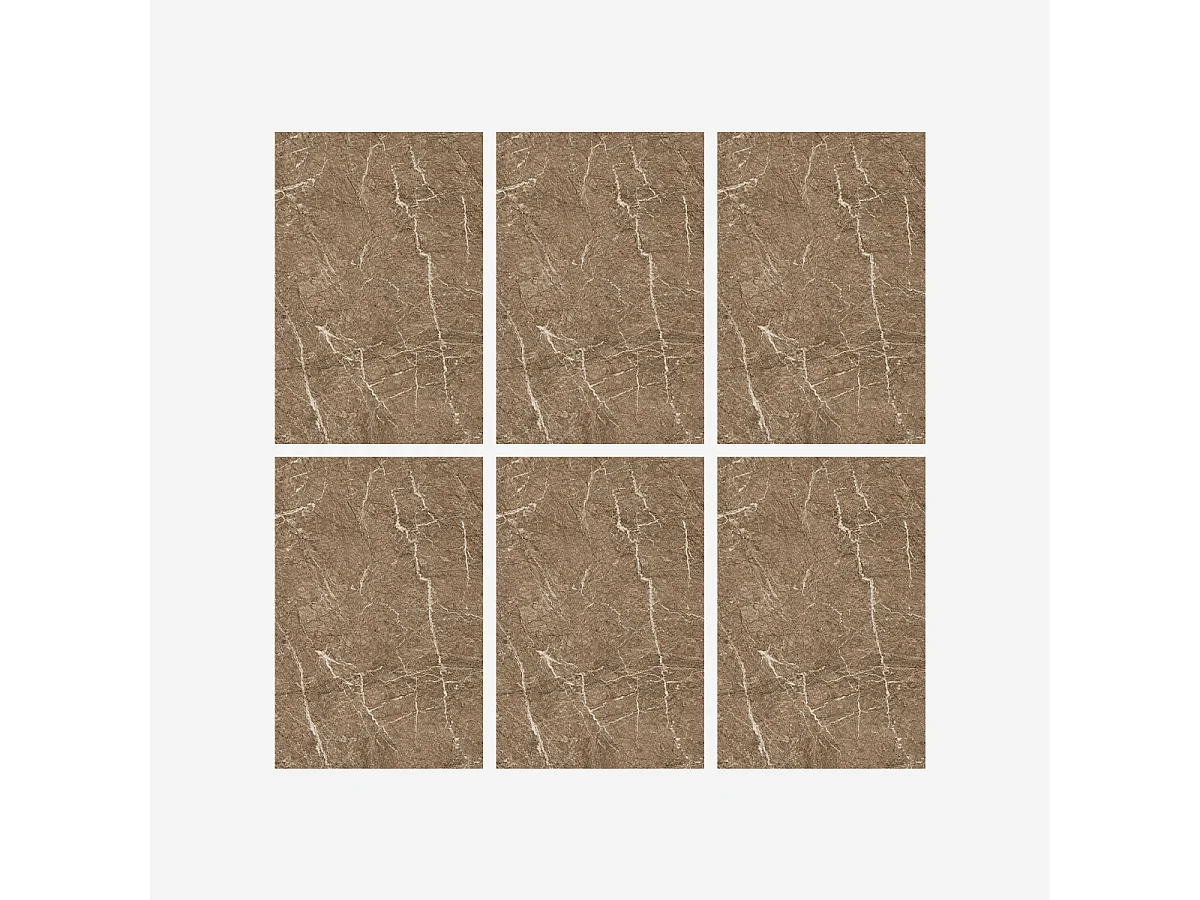 Panneau décoratif en grès cérame effet marbre, lot de 6 pièces, revêtement mural PVC 4,3 m², finition UV, 120 x 60 cm, beige marbré