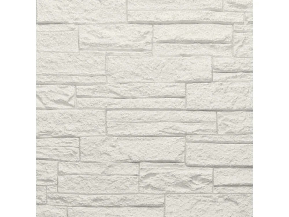 Ensemble de 12 panneaux décoratifs effet brique et pierre 3D, revêtement mural PU 8,6 m² (120x60x2,5 cm), quartzite blanc