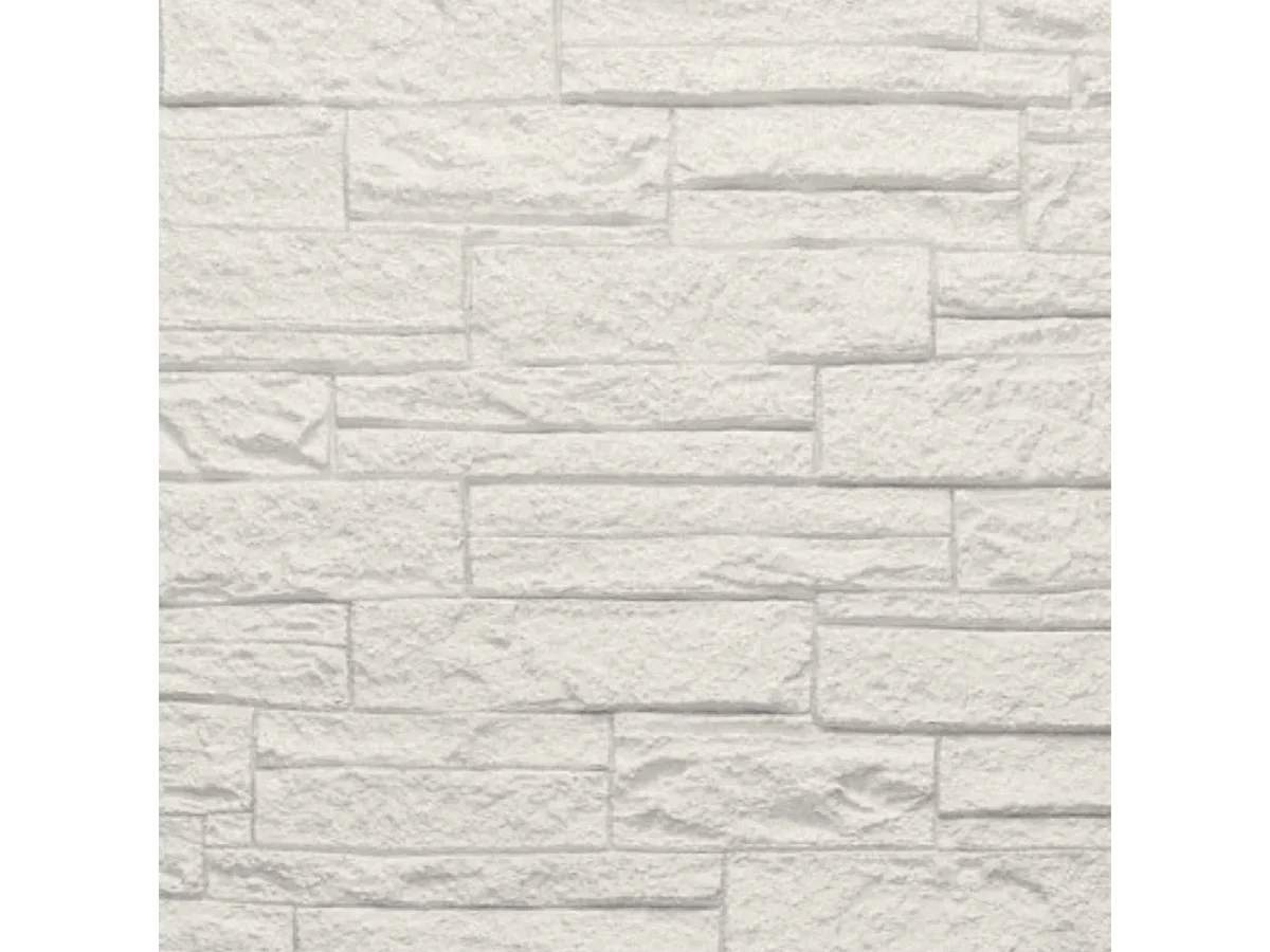 Ensemble de 12 panneaux décoratifs effet brique et pierre 3D, revêtement mural PU 8,6 m² (120 x 60 x 2,5 cm), quartzite blanc