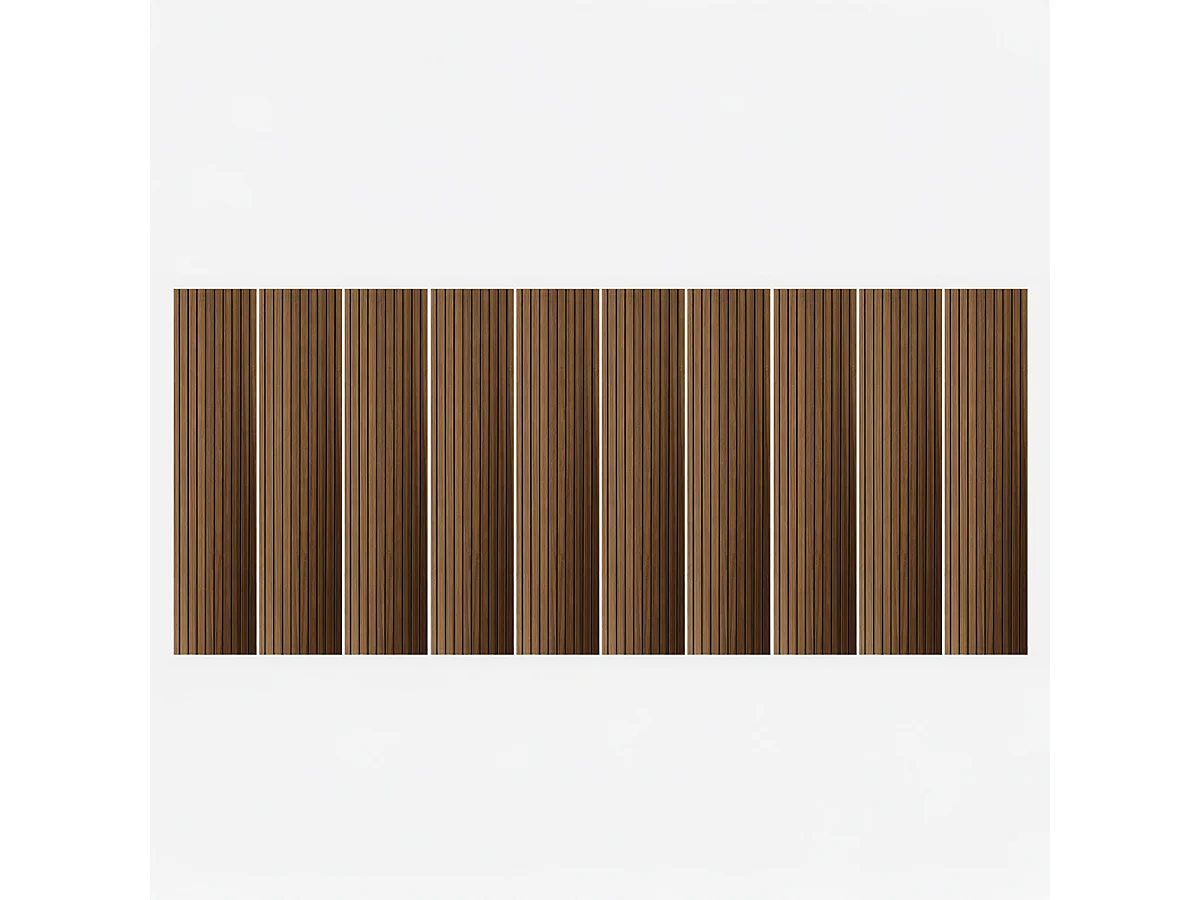 Painel decorativo em PVC com efeito de ripas de madeira, conjunto de 10 peças, 120x30 cm, revestimento de parede em nogueira