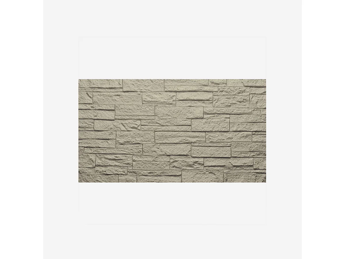 Ensemble de 12 panneaux décoratifs effet brique et pierre 3D, revêtement mural PU 8,6 m² (120 x 60 x 2,5 cm), coloris Greige Tortora