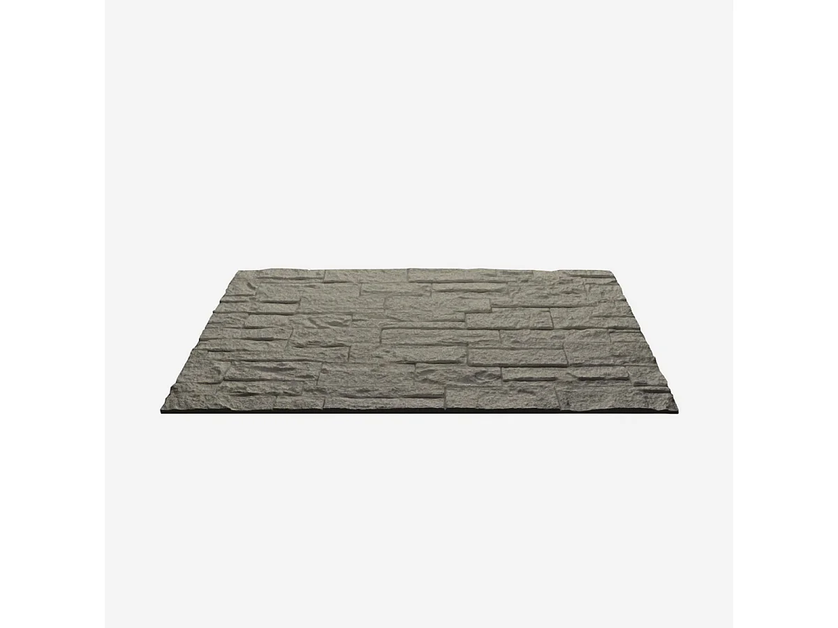 Ensemble de 12 panneaux décoratifs effet brique et pierre 3D, revêtement mural PU 8,6 m² (120 x 60 x 2,5 cm), coloris Greige Tortora