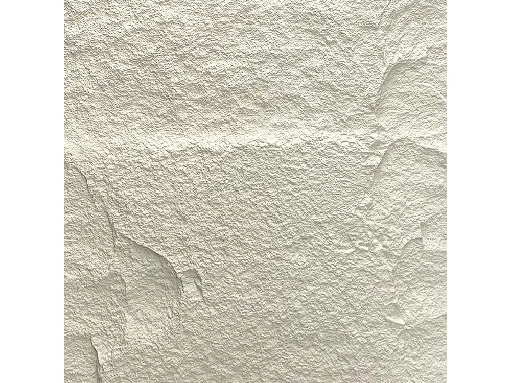 Pannello decorativo effetto roccia pietra 3D set 10 pz 7,2 mt2 rivestimento murale in PU 120 x 60 x 3 Bianco Leccese