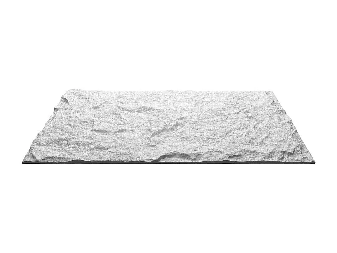 Pannello decorativo effetto roccia pietra 3D set 10 pz 7,2 mt2 rivestimento murale in PU 120 x 60 x 3 Bianco Leccese