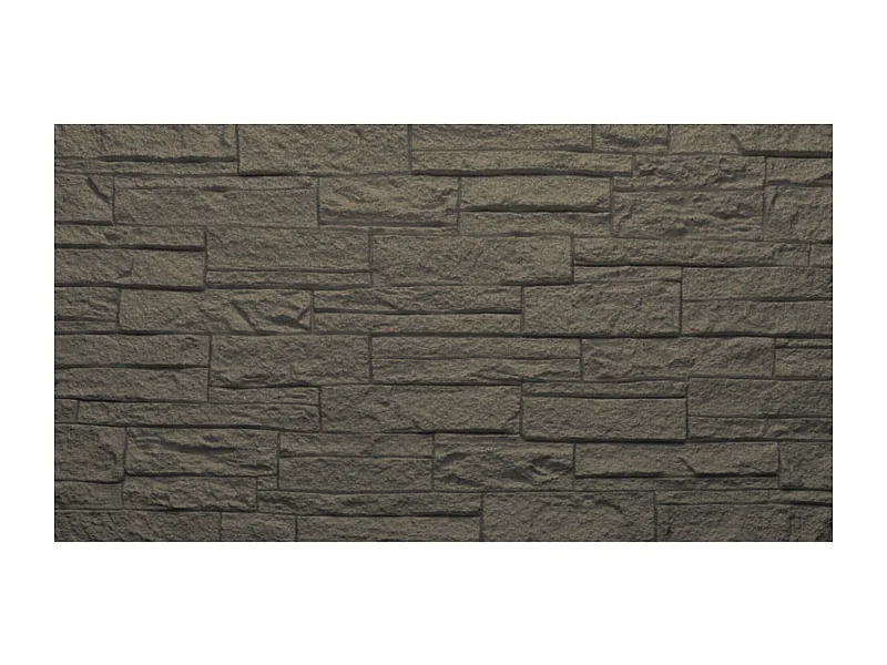 Ensemble de 12 panneaux décoratifs effet brique et pierre 3D, revêtement mural PU 8,6 m², 120x60x2,5 cm, gris ardoise