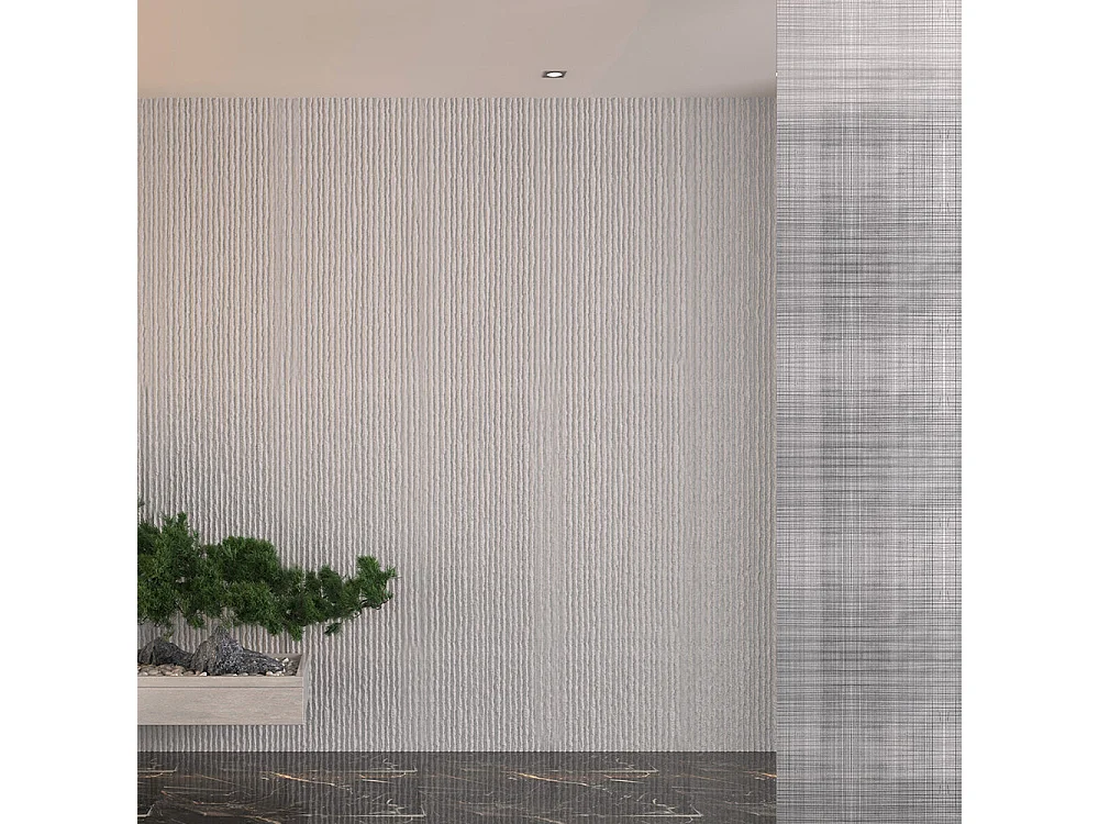 Ensemble de 12 panneaux décoratifs effet pierre grattée 3D, revêtement mural PU 8,6 m², 120x60x2,5 cm, blanc albâtre