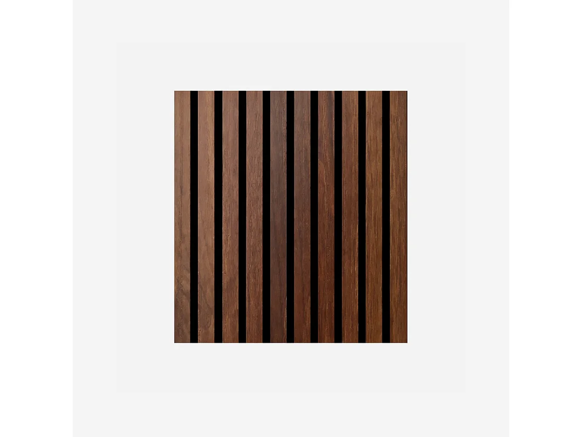 Pannello decorativo a listelli in legno doghe MDF e feltro PET Set 12 pz 60x60 Rivestimento murale fonoassorbente Noce chiaro