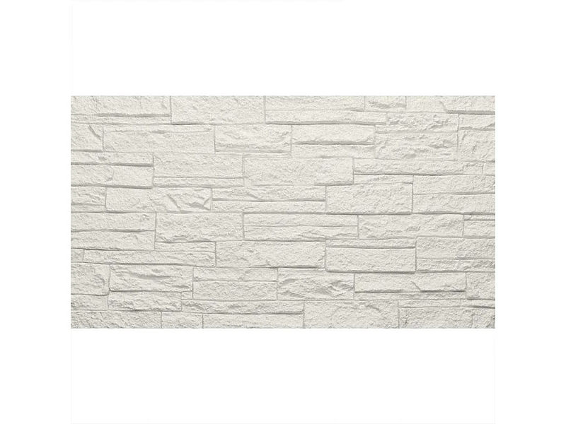 Zestaw dekoracyjnych paneli 3D z efektem cegły i kamienia, 12 szt., 8,6 m2, okładzina ścienna PU, 120 x 60 x 2,5, biały kwarcyt