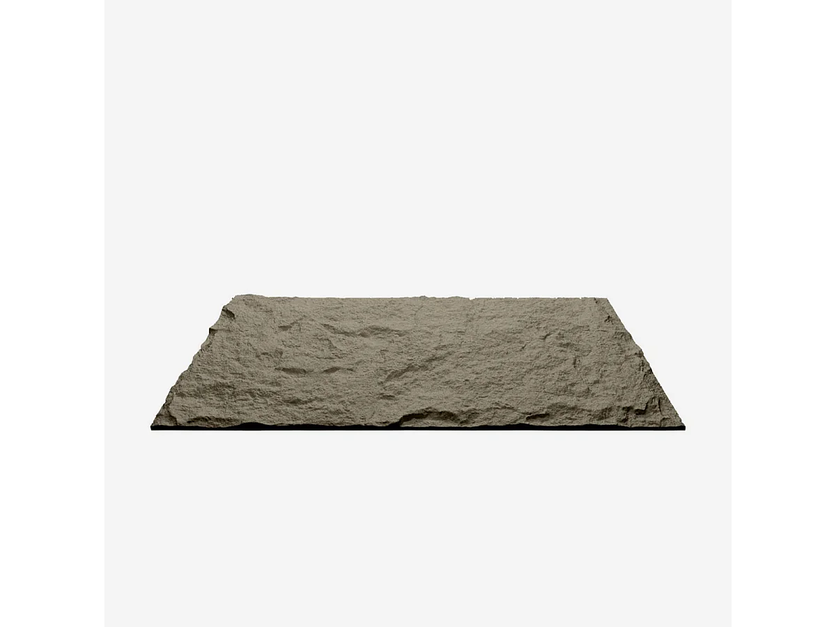 Ensemble de 10 panneaux décoratifs effet pierre 3D, revêtement mural PU 7,2 m², 120 x 60 x 3 cm, gris ciment