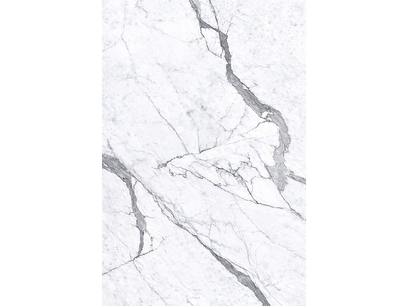 Panneau décoratif grès cérame effet marbre, lot de 6, PVC 4,3m², finition UV, 120x60 cm, blanc