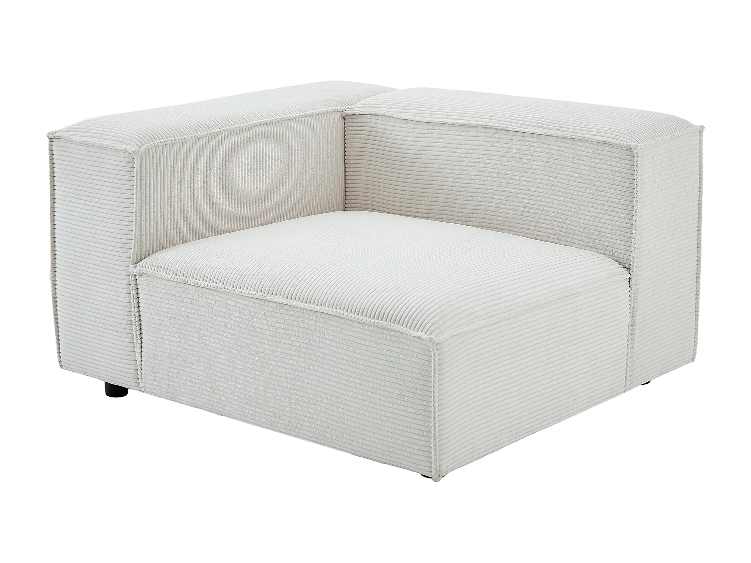 Canapé 3 places modulable en velours côtelé beige RUZOLO