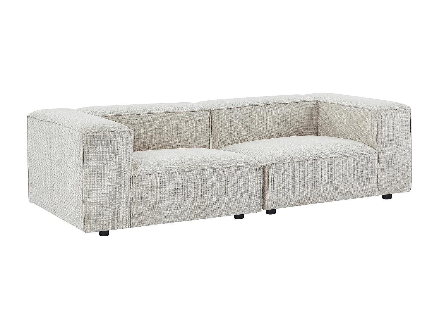 Canapé 3 places modulable en tissu chenille beige RUZOLO