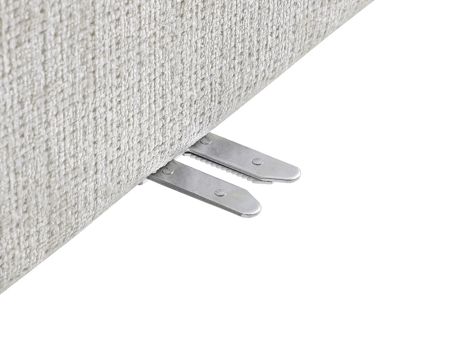 Canapé 4 places modulable en tissu chenille beige RUZOLO