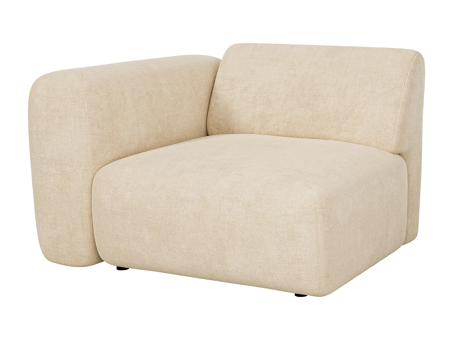 Canapé 3 places modulable en tissu beige POGNI de Maison Céphy