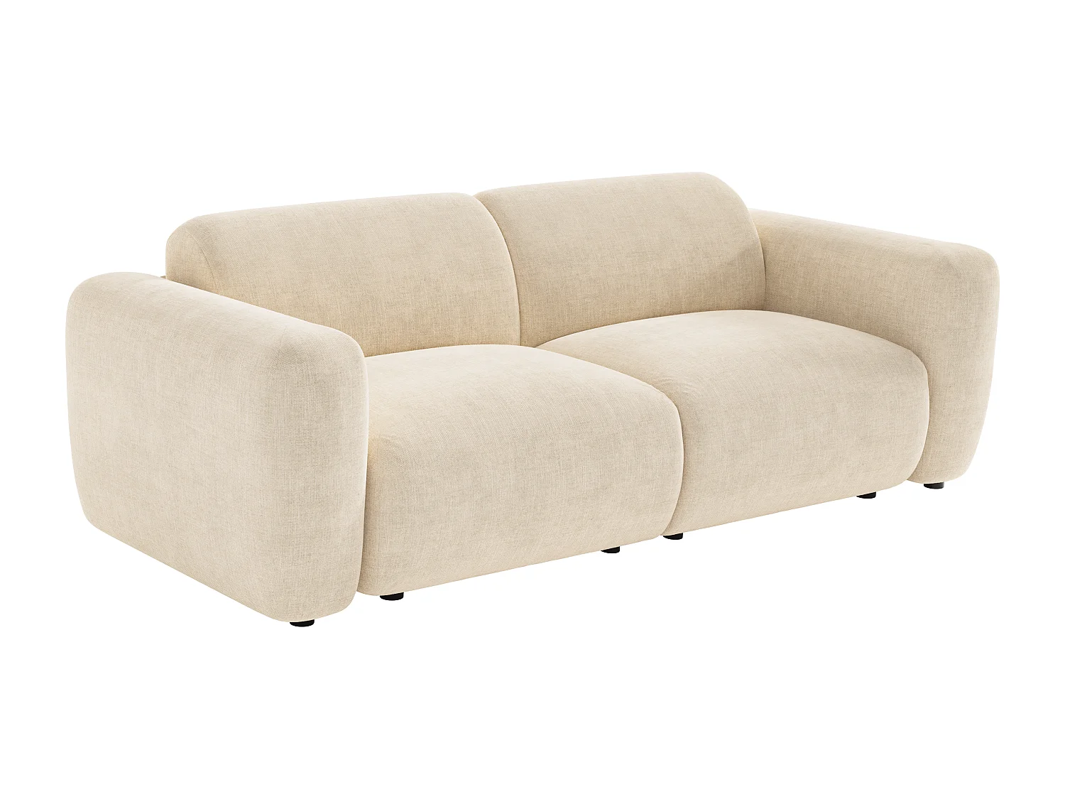 Canapé 3 places modulable en tissu beige POGNI de Maison Céphy