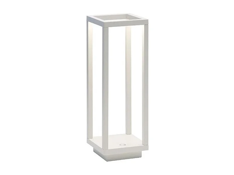 Tafellantaarn wit LED 2.2w op batterijen IP54 Saffraan 3000K 12u maximaal vermogen in aluminium