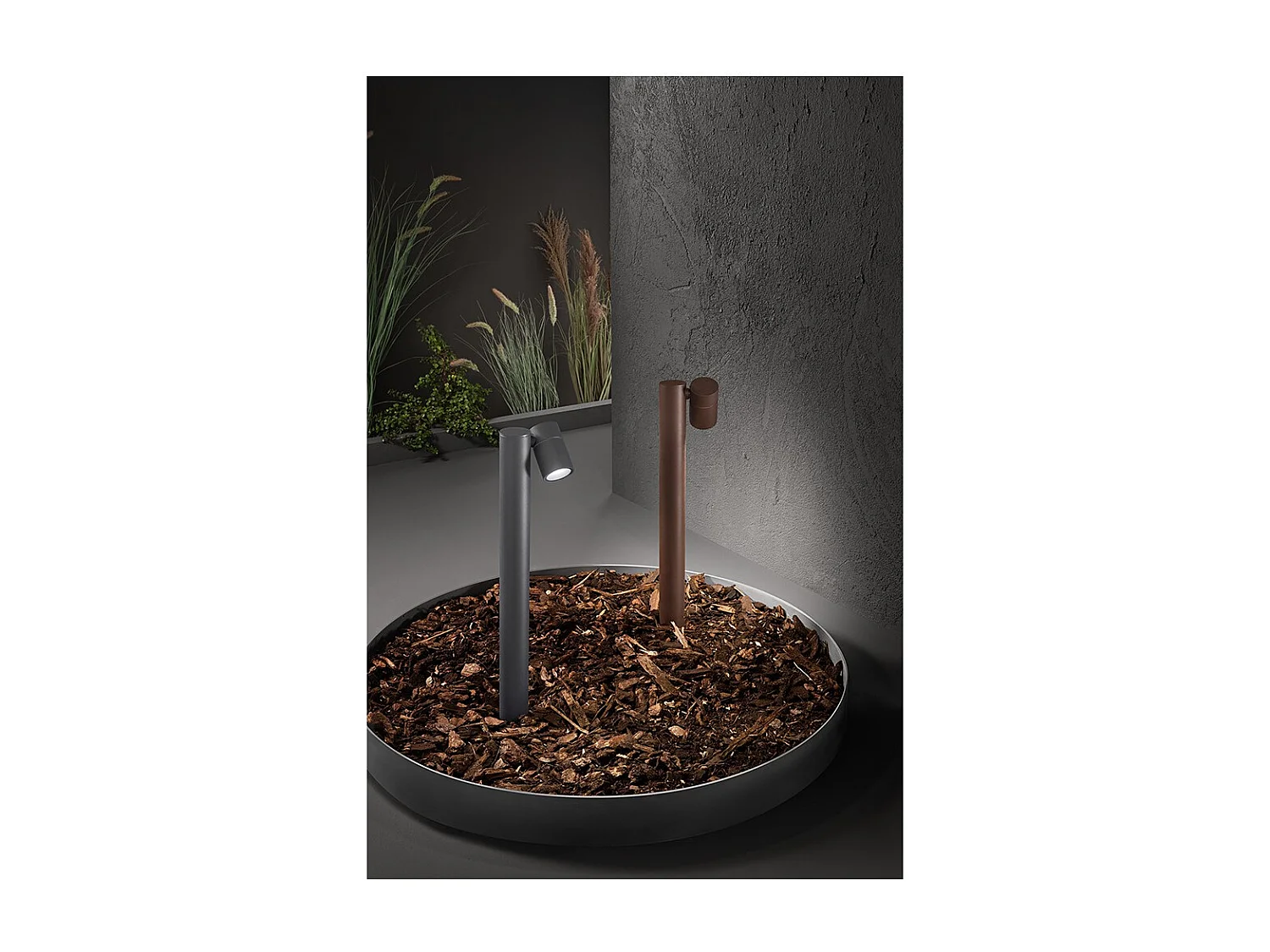 Bolardo de jardín con 1 bombilla E27 máx. 35 W, IP65, aluminio pintado, color antracita - Perenz