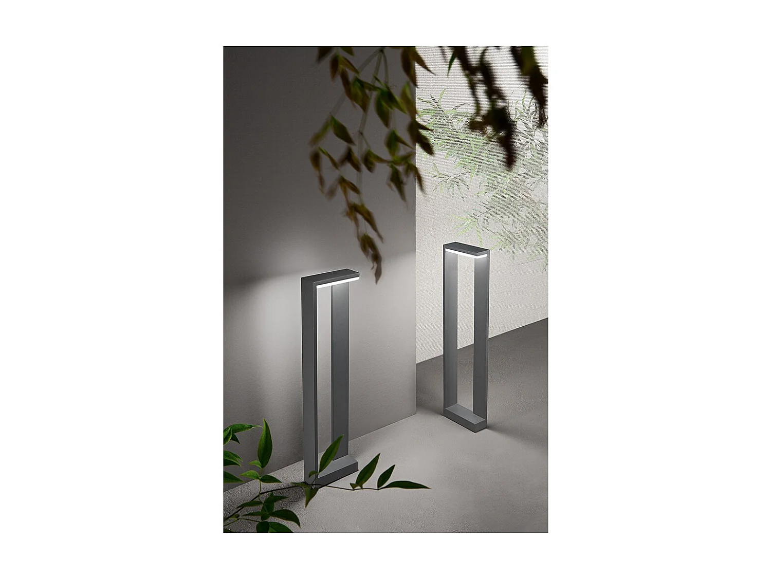 Baliza LED de jardín Quad - 10W, IP65, 800lm, 60cm de altura, 3000K, aluminio pintado, color antracita - Perenz