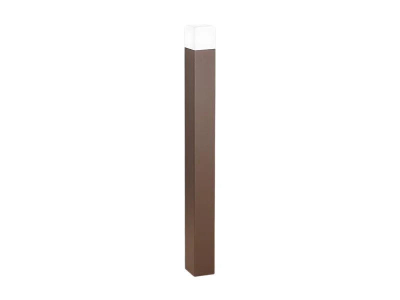 Torre - Bolardo de jardín con 1 bombilla E27 máx. 20 W IP54, aluminio pintado, bolardo para exteriores, acero Corten, 90 cm de altura - Perenz