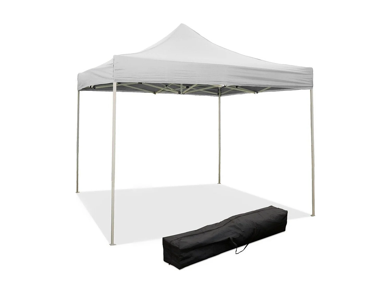 2 x 2 witte opvouwbare partytent, bekleed met waterdicht PVC
