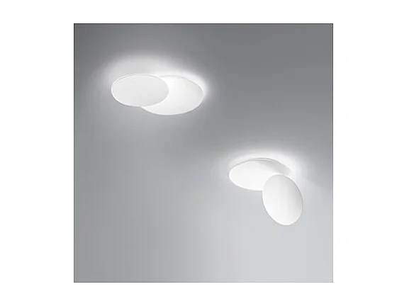 Lámpara de techo LED DRUM en metal blanco mate 43W Perenz