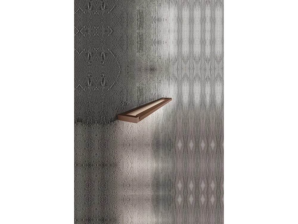 Slim - Aplique LED de pared de 12 W, CCT 2700K-4000K, L.39,2 cm, Orientable, 960 lm, IP20 - Perenz - Marrón metalizado