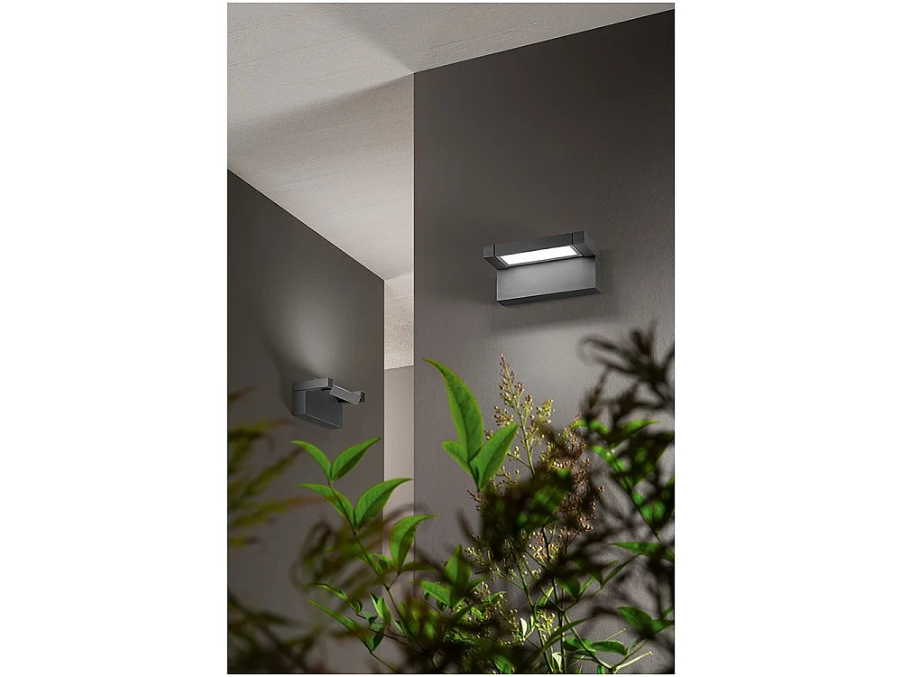 Display - 36W LED Wall Light, CCT 3000K-4000K, 340° Adjustable, 2900 lm, IP65, 36cm, Anthracite - Perenz