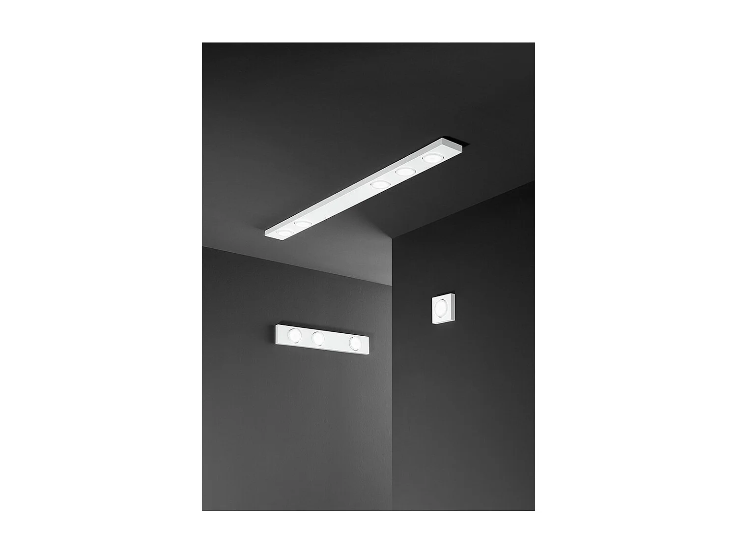 Button - LED Plafondlamp 3xGX53 max 15W, Rechthoekig 60x10 cm, Gelakt Metaal, IP20 - Perenz - Zwart