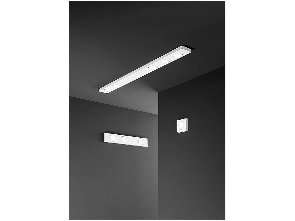 Knap - LED loftlampe 3xGX53 maks. 15W, Rektangulær 60x10 cm, Malet metal, IP20 - Perenz - Sort