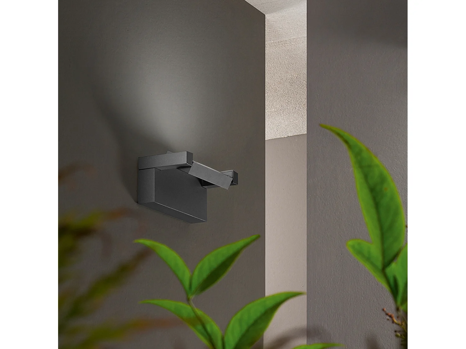 Display - 20W LED Wall Light, CCT 3000K-4000K, 340° Adjustable, 1750 lm, IP65, 20.5cm, Anthracite - Perenz
