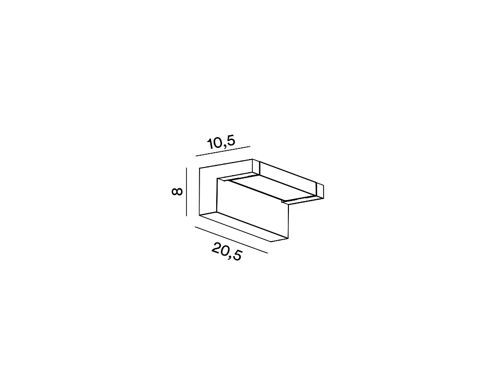 Display - 20W LED Wall Light, CCT 3000K-4000K, 340° Adjustable, 1750 lm, IP65, 20.5cm, Anthracite - Perenz