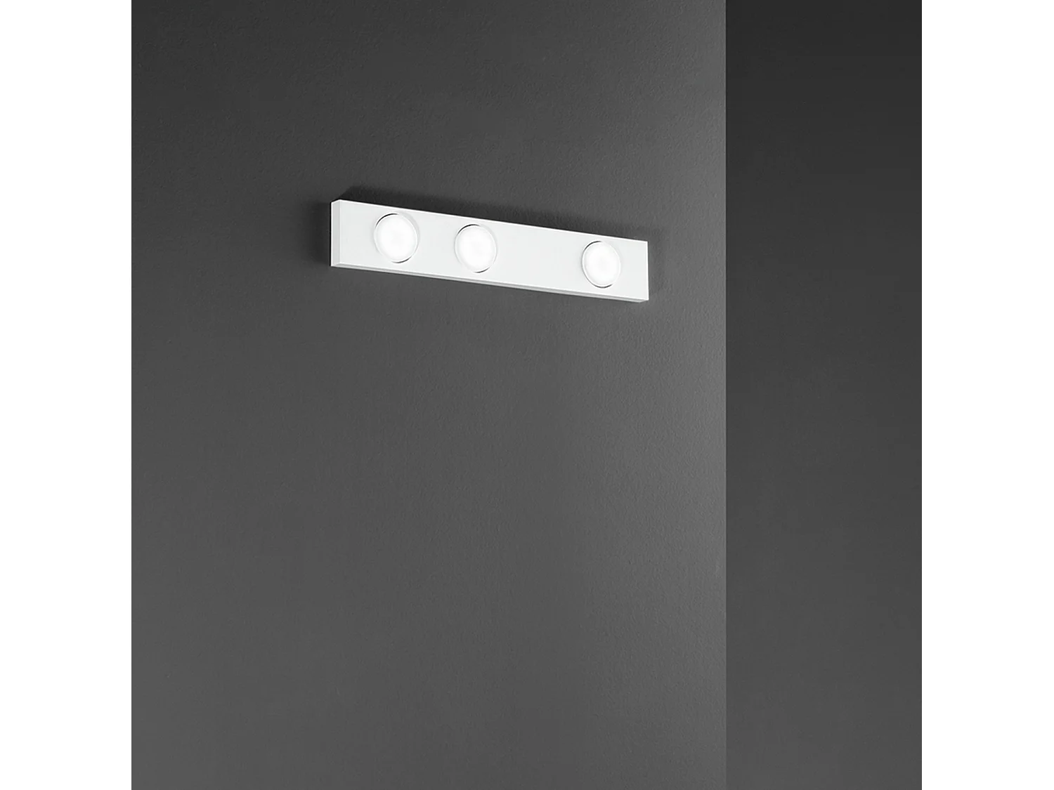 Knap - LED loftlampe 3xGX53 maks. 15W, Rektangulær 60x10 cm, Malet metal, IP20 - Perenz - Hvid