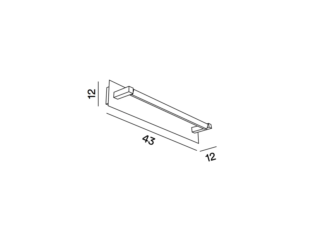 Foglia - Aplique LED de pared de 12 W, CCT 2700K-4000K, L.43 cm, orientable 340°, 960 lm, IP20 - Perenz - Hoja de oro