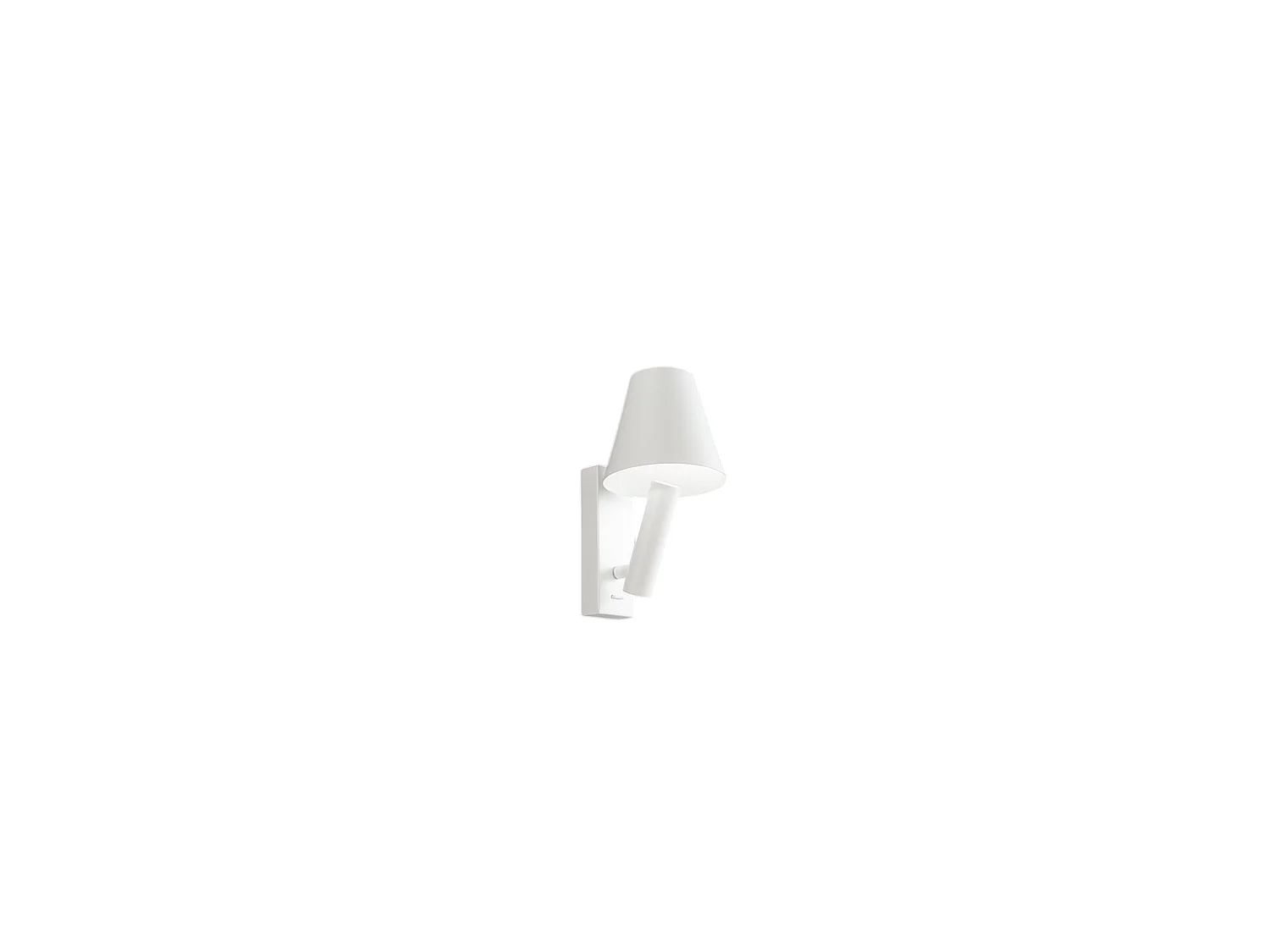 Reverse - Aplique LED de pared para dormitorio de metal, 6 W, 3000 K, 480 lm, regulable, luz en el difusor - Perenz - Blanco